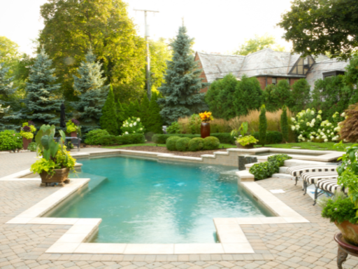 Modern geometric custom pool design